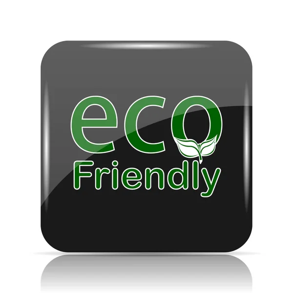 Eco Dostu Simgesi Beyaz Arka Plan Üzerinde Internet Düğmesi — Stok fotoğraf