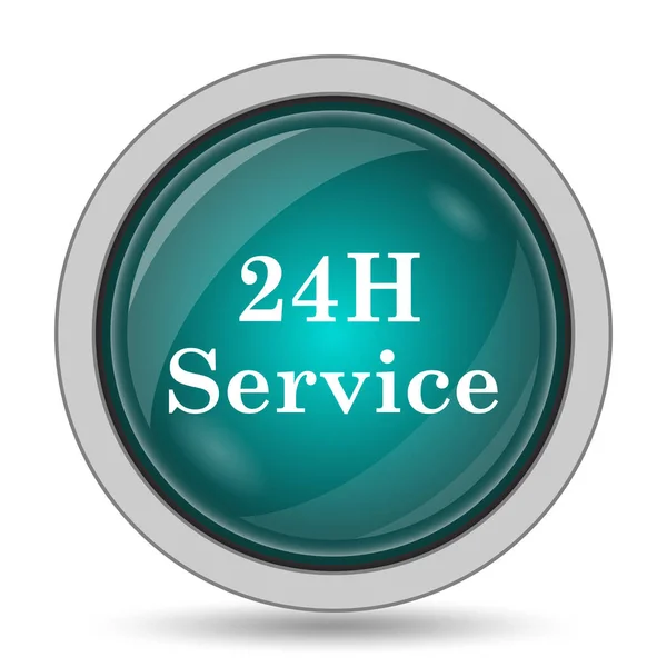 24H Service Symbol Website Taste Auf Weißem Hintergrund — Stockfoto