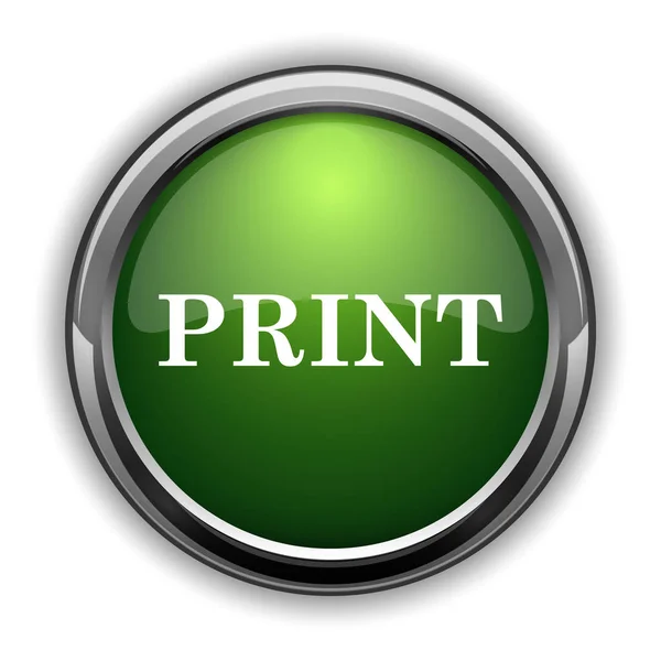 Print Icon Print Website Button White Background — Stock Photo, Image