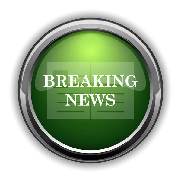 Breaking News Icon Breaking News Website Button White Background — Stock Photo, Image
