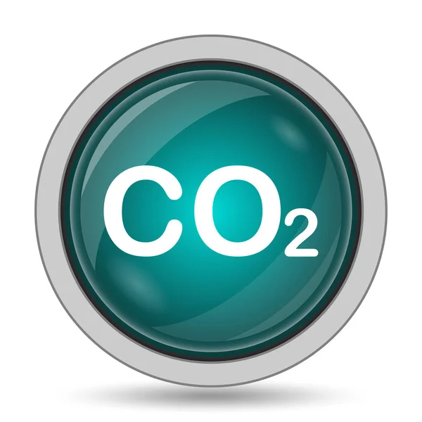 Co2 Pictogram Website Knop Witte Achtergrond — Stockfoto