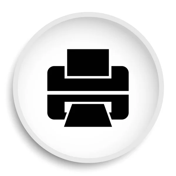 Druckersymbol Internet Taste Auf Weißem Hintergrund — Stockfoto