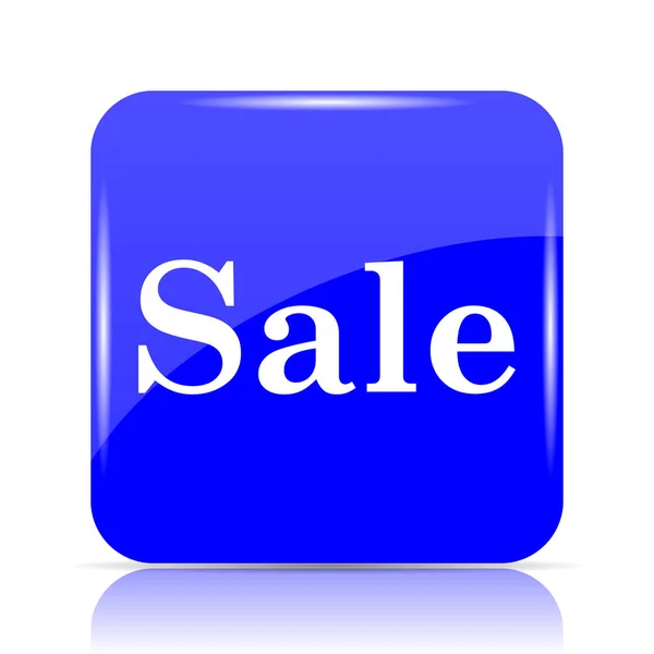 Sale Icon Blue Website Button White Background — Stock Photo, Image