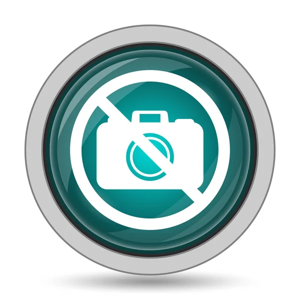 Κάμερα Απαγορευμένο Εικονίδιο Ιστοσελίδα Κουμπί Λευκό Φόντο — Φωτογραφία Αρχείου