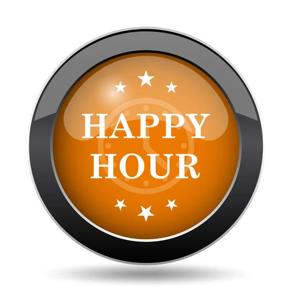 Happy hour icon. Happy hour website button on white background