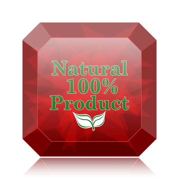100 percent natural product icon — Stock Photo, Image