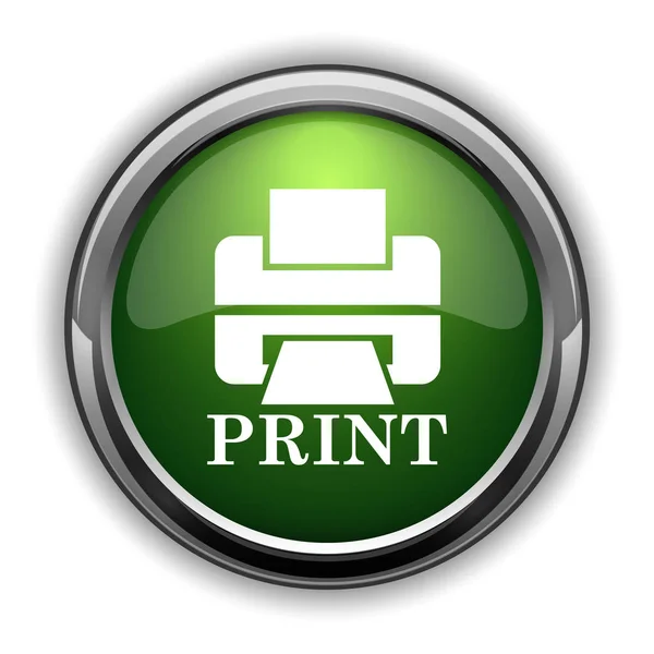 Imprimante Avec Mot Imprimer Icône Imprimante Avec Mot Imprimer Bouton — Photo