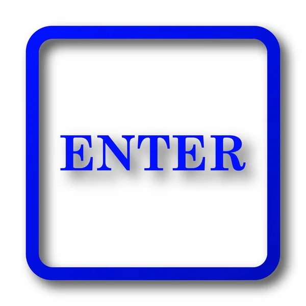 Enter Icon Enter Website Button White Background — Stock Photo, Image