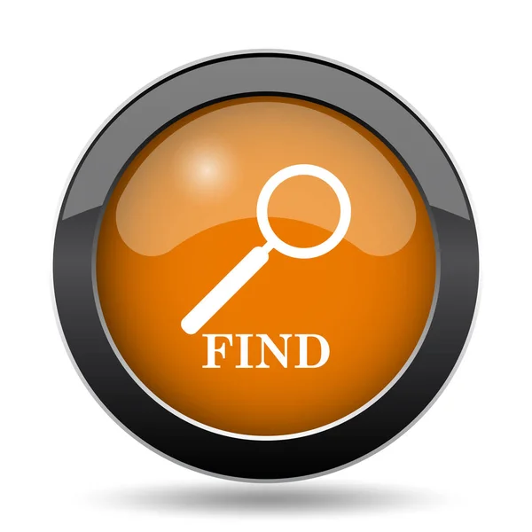 Find Icon Find Website Button White Background — Stock Photo, Image