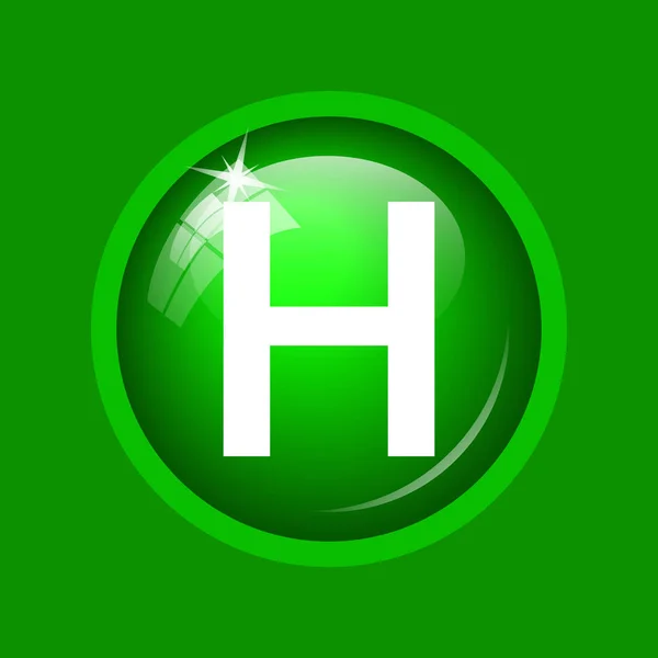 Hospital Icon Internet Button Green Background — Stock Photo, Image