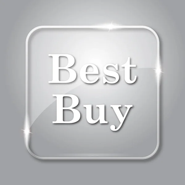 Best Buy Icon Transparent Internet Button Grey Background — Stock Photo, Image