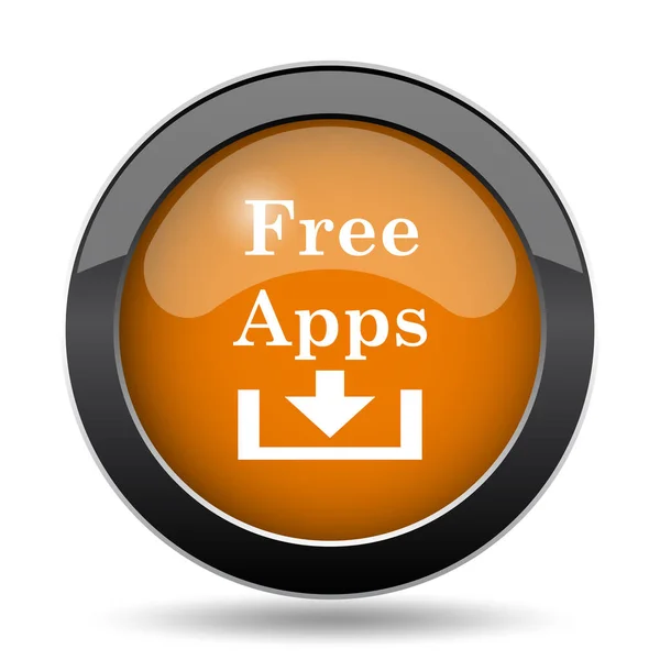 Free apps icon. Free apps website button on white background