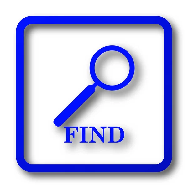 Find Icon Find Website Button White Background — Stock Photo, Image