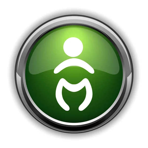 婴儿图标 婴儿网站按钮白色背景 — 图库照片