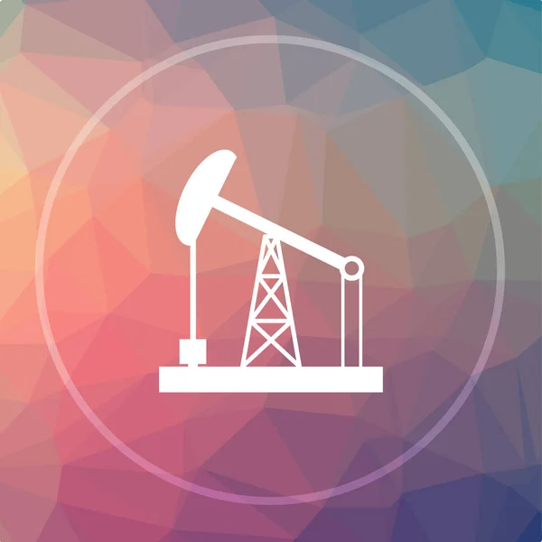 Значок Нефтяного Насоса Кнопка Сайта Нефтяного Насоса Низком Фоне — стоковое фото