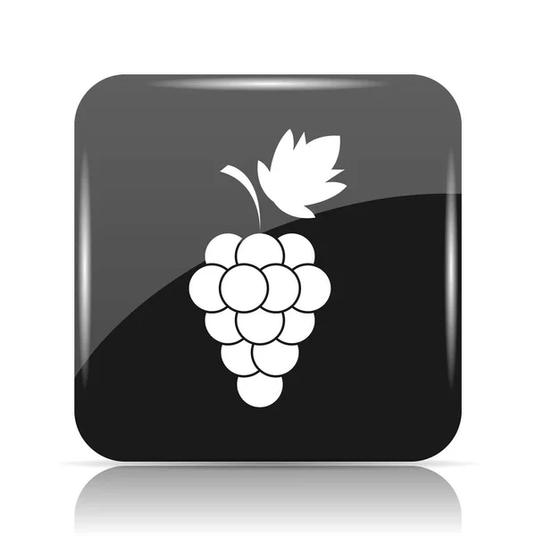 Ikona Winogron Przycisk Internet Białym Tle — Zdjęcie stockowe