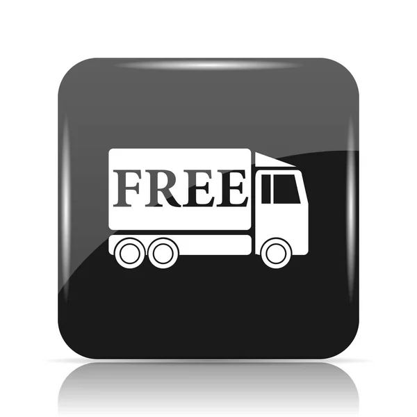 Free Delivery Truck Icon Internet Button White Background — Stock Photo, Image