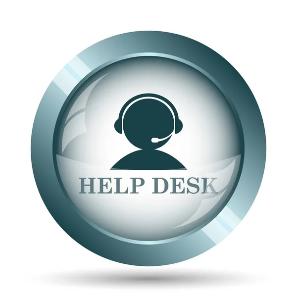 Icône Helpdesk Bouton Internet Sur Fond Blanc — Photo