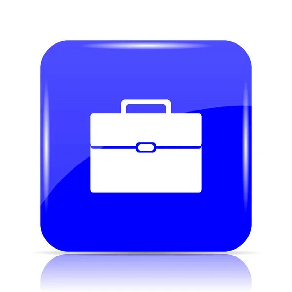 Χαρτοφύλακας Ιστοσελίδα Εικονίδιο Μπλε Κουμπί Λευκό Φόντο — Φωτογραφία Αρχείου
