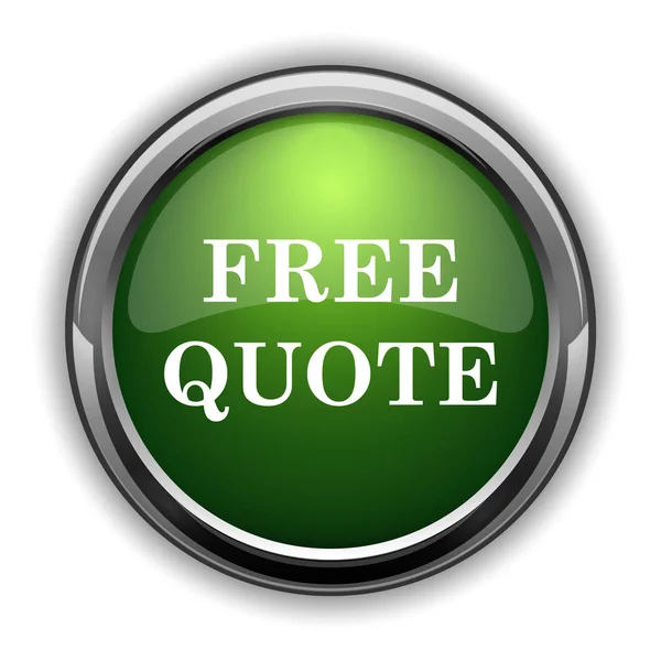 Free Quote Icon Free Quote Website Button White Background — Stock Photo, Image