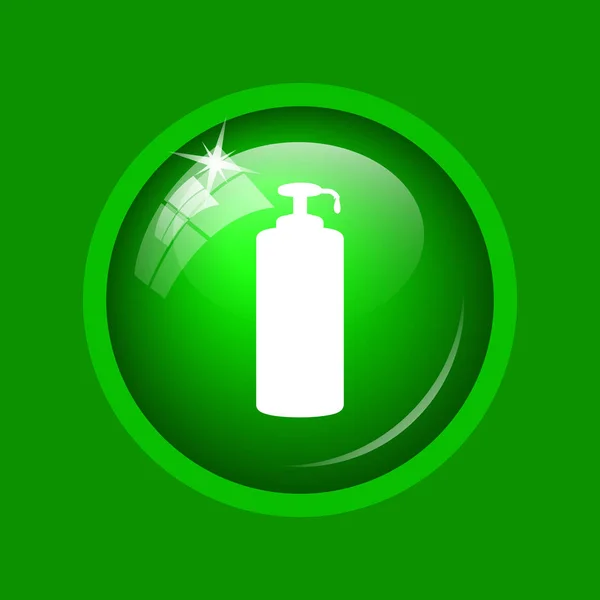 Εικονίδιο Σαπούνι Κουμπί Internet Πράσινο Φόντο — Φωτογραφία Αρχείου
