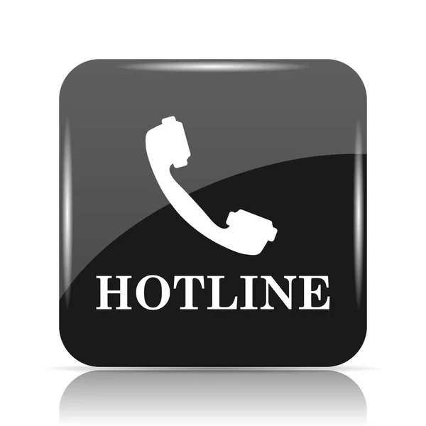 Εικονίδιο Hotline Κουμπί Internet Άσπρο Φόντο — Φωτογραφία Αρχείου
