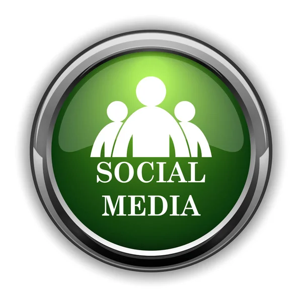 社交媒体图标 社会媒体网站按钮白色背景 — 图库照片