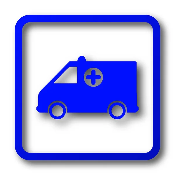 Ambulance Icon Ambulance Website Button White Background — Stock Photo, Image