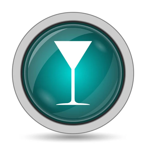 Martini Glass Icon Website Button White Background — Stock Photo, Image