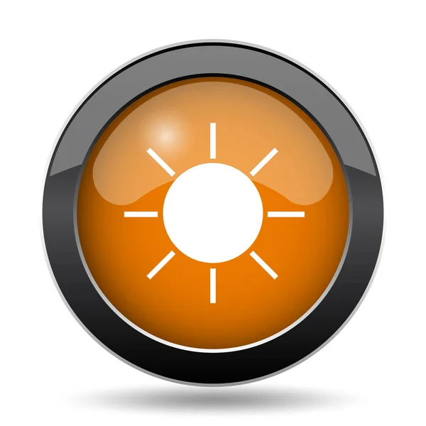 Sun icon. Sun website button on white background