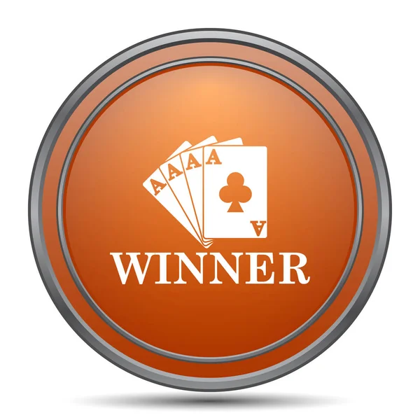 Ikona winner Poker — Zdjęcie stockowe