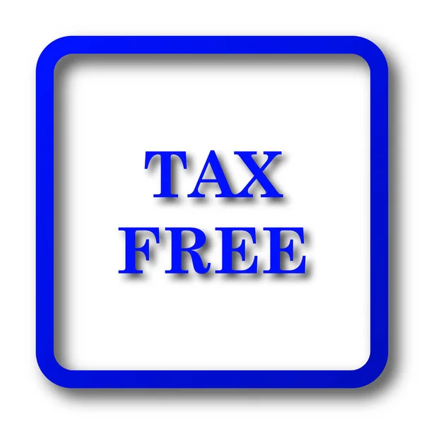 Ícone Livre Impostos Imposto Livre Website Botão Fundo Branco — Fotografia de Stock