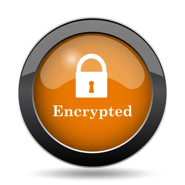 Encrypted Icon Encrypted Website Button White Background — Stock Photo, Image