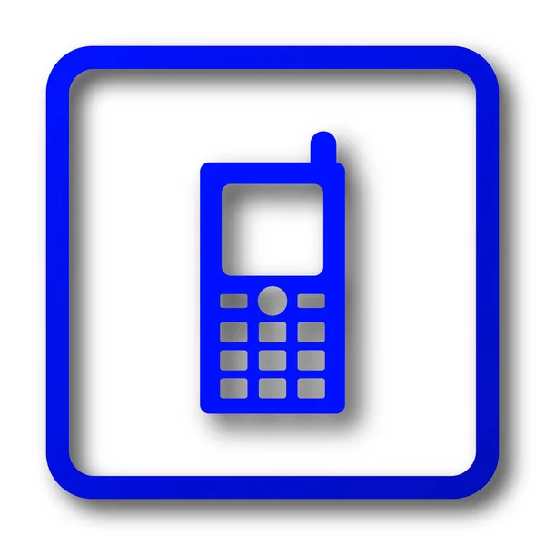Mobiele Telefoonpictogram Mobiele Telefoon Website Knop Witte Achtergrond — Stockfoto