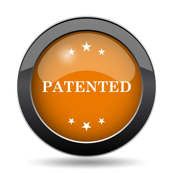 专利图标 在白色背景上的专利网站按钮 — 图库照片