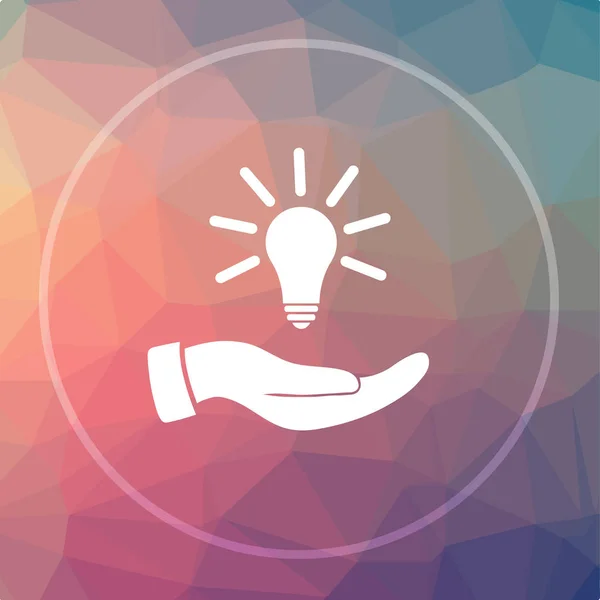 Hand Hält Das Icon Lightbulb Idea Hand Hält Lightbulb Idea — Stockfoto