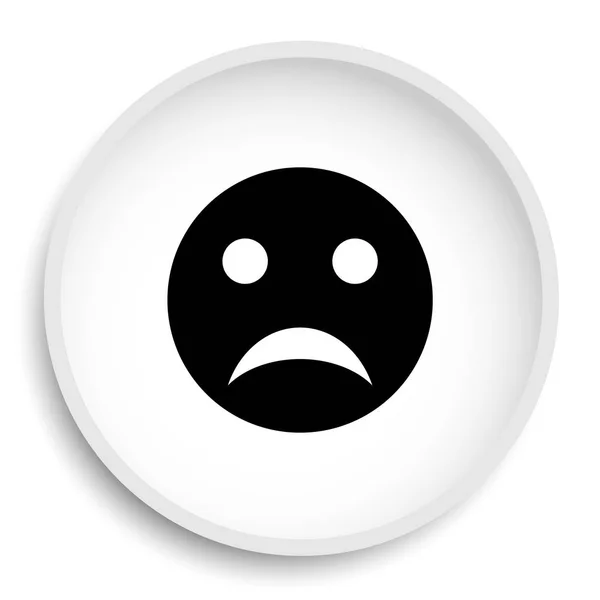 Sad Smiley Icon Sad Smiley Website Button White Background — Stock Photo, Image