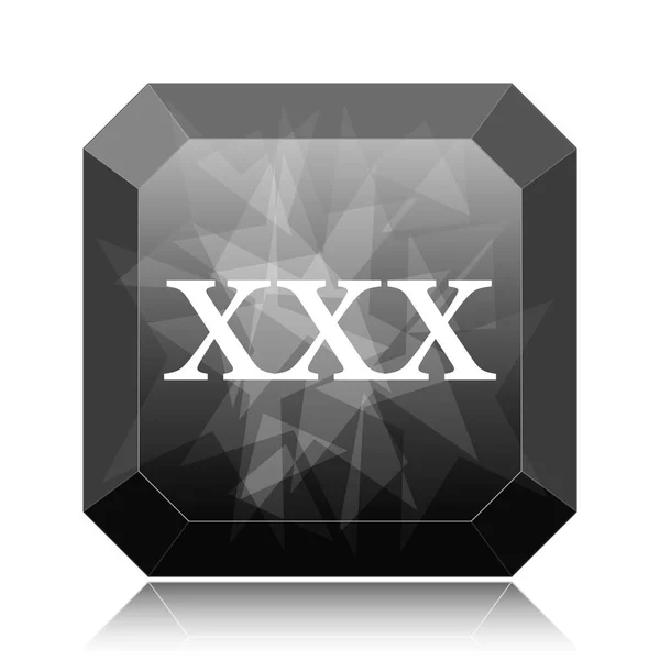 Значок Xxx Черная Кнопка Сайта Белом Фоне — стоковое фото