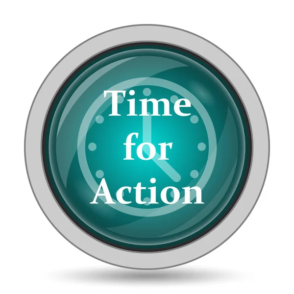 Tiempo Para Icono Acción Botón Del Sitio Web Sobre Fondo —  Fotos de Stock