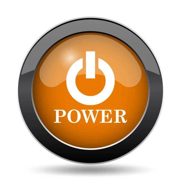 Power Button Icon Power Button Website Button White Background — Stock Photo, Image