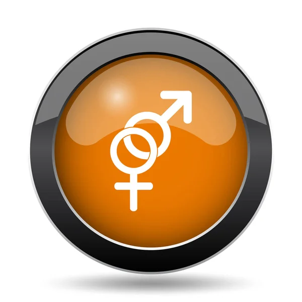 Seks Simgesi Seks Web Sitesi Düğmesini Beyaz Arka Plan Üzerinde — Stok fotoğraf