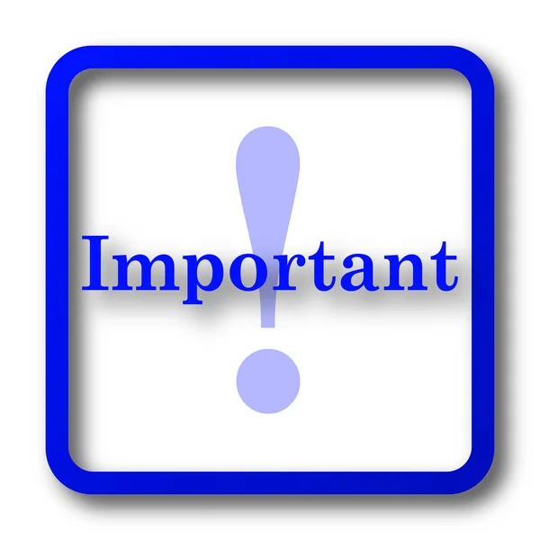 Important Icon Important Website Button White Background — Stock Photo, Image