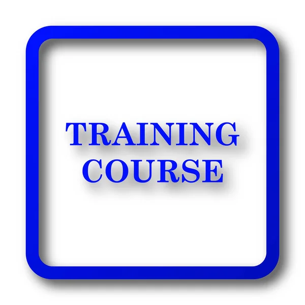 Training course icon. Training course website button on white background.