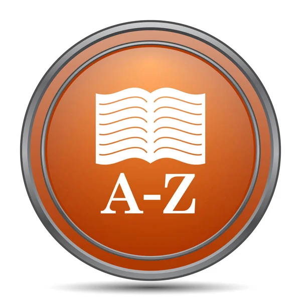 Book Icon Orange Internet Button White Background — Stock Photo, Image