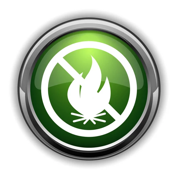Запретная Икона Огня Запрещенный Огонь Кнопка Сайта Белом Фоне — стоковое фото