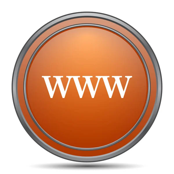 Www Ikonen Orange Internet Knappen Vit Bakgrund — Stockfoto