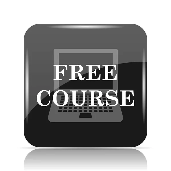 Free Course Icon Internet Button White Background — Stock Photo, Image