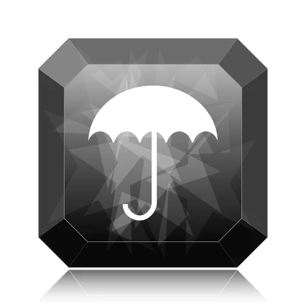 Umbrella Icon Black Website Button White Background — Stock Photo, Image