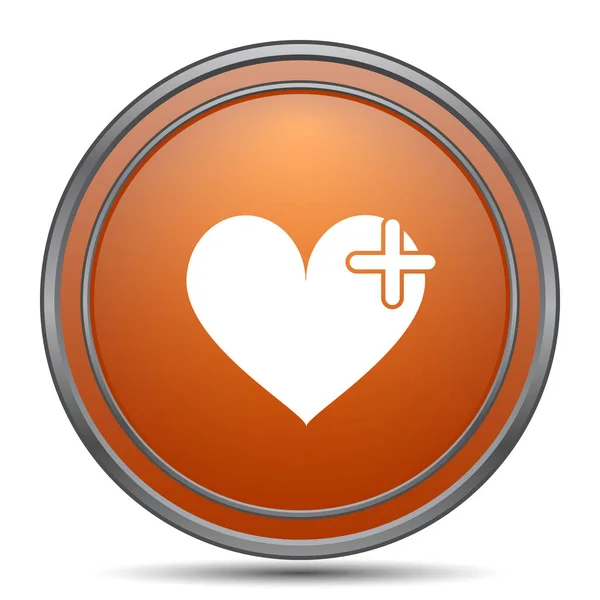 Heart with cross icon — Stock Photo, Image