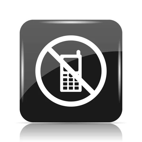 Mobiele Telefoon Beperkt Pictogram Internet Knop Witte Achtergrond — Stockfoto